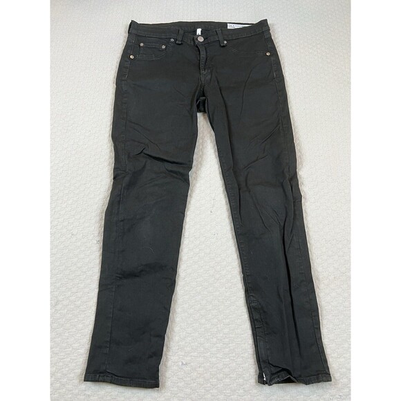 Rag & Bone Jeans For Intermix Capri Zipper Hem Slim Skinny | Olive | Size 30 - Picture 3 of 13